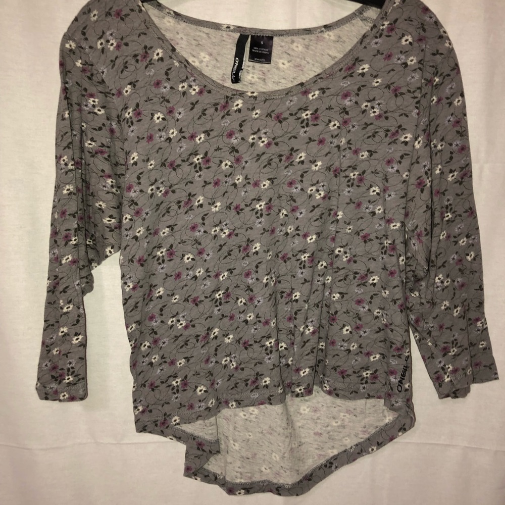 Floral Grey Top🌸